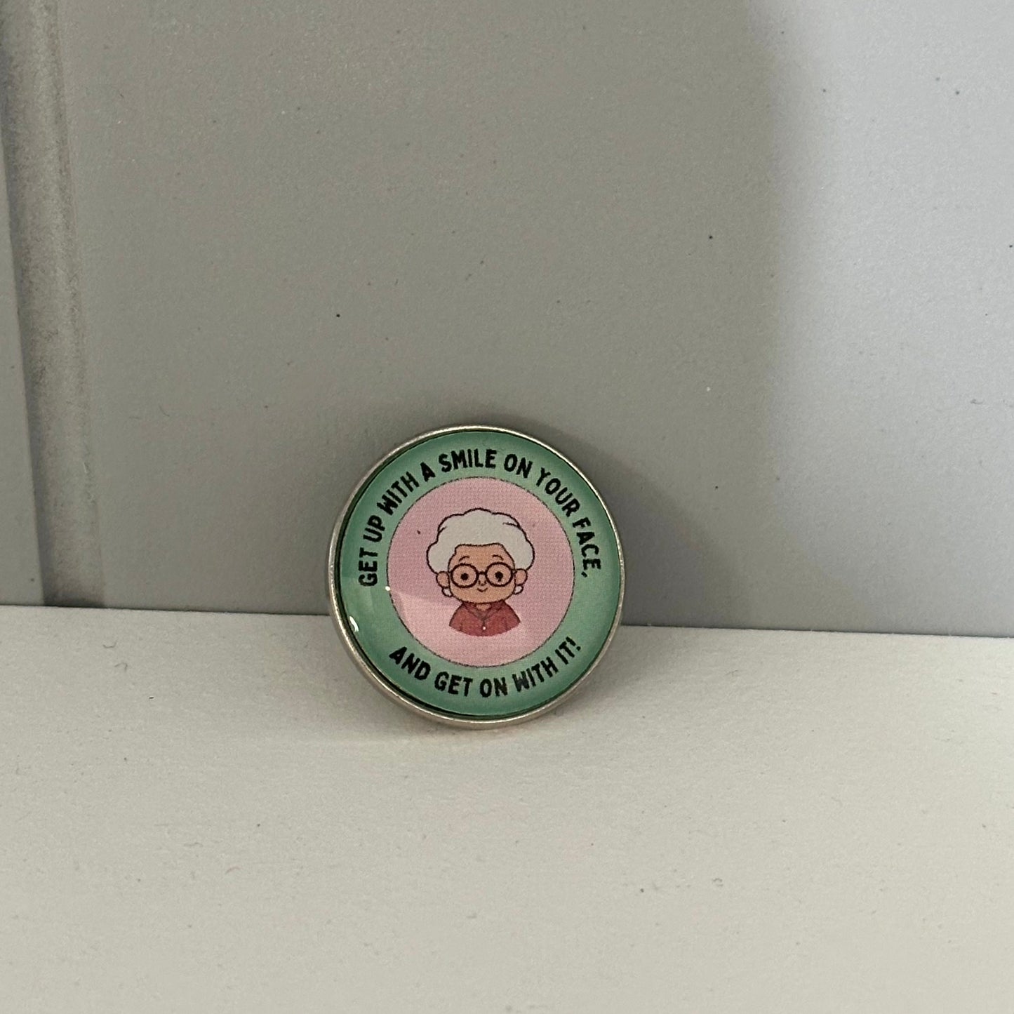 'Daffy' Lapel Pin in Mint Green