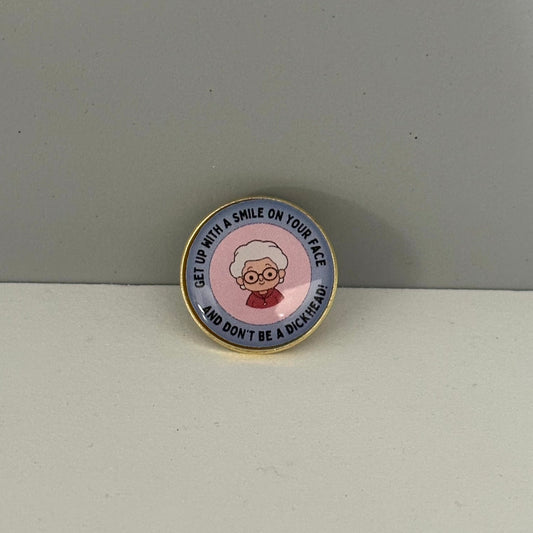 'Daffy' Lapel Pin in Blue