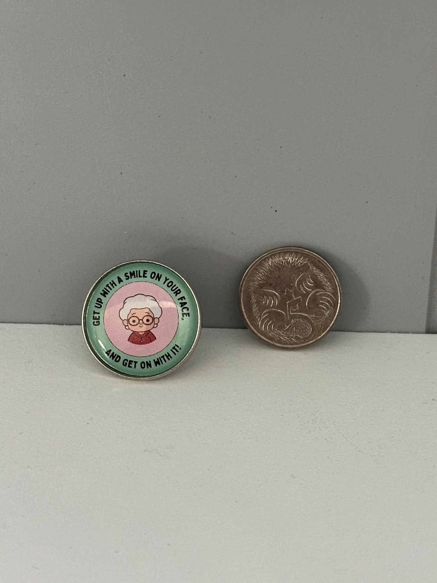 'Daffy' Lapel Pin in Mint Green