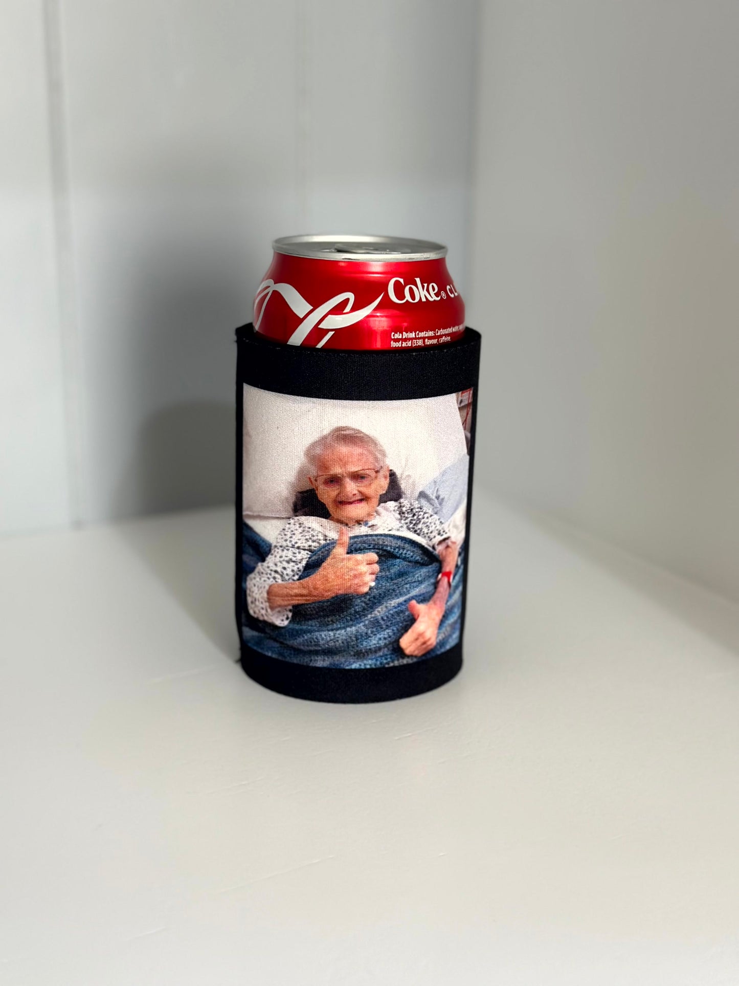 'Thumbs Up' stubby holder in black