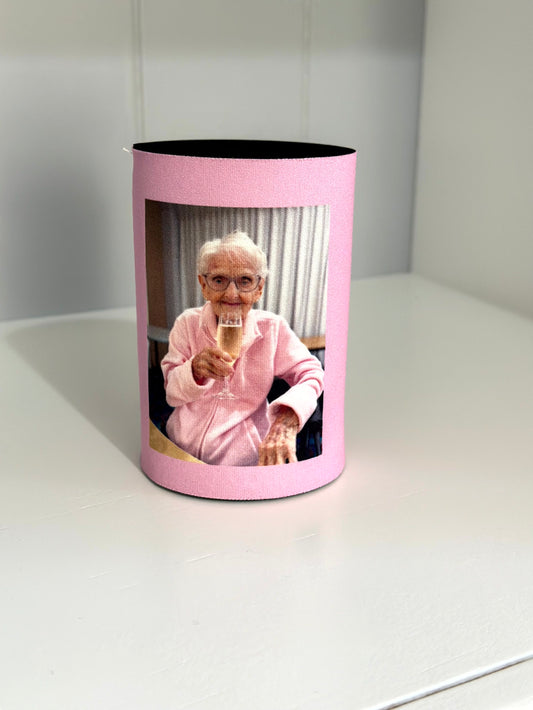 'Pretty in Pink' stubby holder