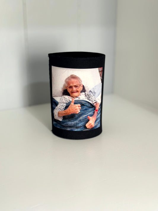 'Thumbs Up' stubby holder in black